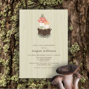 Cute Mushroom Baby shower Kaart