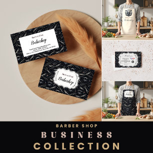 Antieke Kapperswinkel Gereedschappen Stijl Bedankkaart