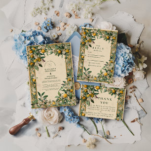 Lemon Grove Bloom Bruiloft Bedankkaart