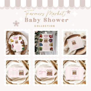 Pink Farmers Market Baby shower Servet