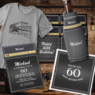  rockgitaar Amp 60th Birthday Party Muziek Kaart