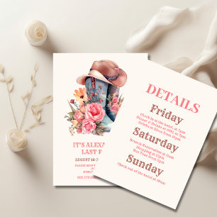 Roze Cowgirl Nashville Let's Go Meisjes Bacheloret Ronde Button 5,7 Cm