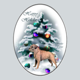 Border Terrier kerstcadeaus Feestdagen Kaart