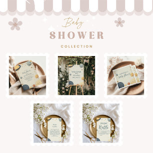 Whimsical Outer Space Baby shower Diapper Raffle Informatiekaartje