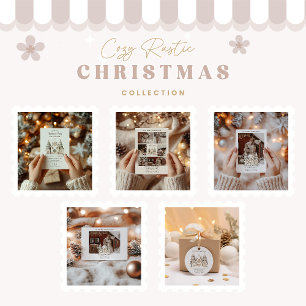 Rustieke neutrale kerst cadeaupapier