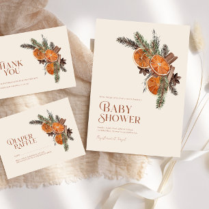 Eenvoudig gedroogd Sinaasappel plakjes & kaneel Ba Servet