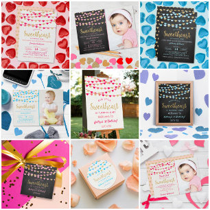 Hanging Love Hearts Little Sweeschatje Kaart