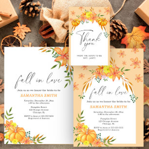 Herfst in liefde Pompoen Vrijgezellenfeest Kaart