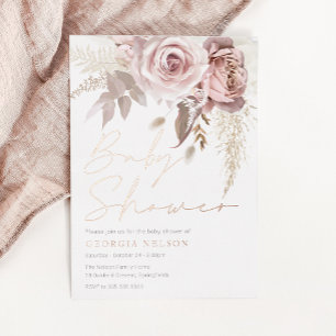 Blush Pink Floral Mooi Baby shower Servet