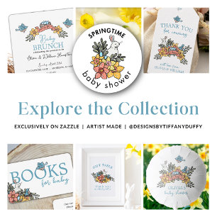 Springtime Brunch Baby shower Uitnodiging