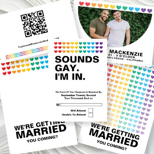 Foto Typografie Simple Gay Save the Date Wedding
