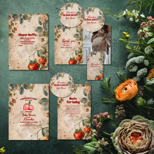Aardbei Baby Sweet Shower Kaart