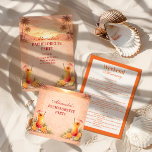 Tequila Sunrise Stranduitstap Meidenavakantie Ronde Sticker