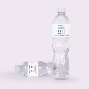 Weinig Bunny Geslacht Laat het flesetiket zien Waterfles Etiket