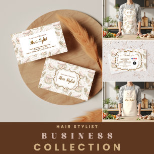 Elegante bloemenkapsalon schort