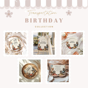 Twee Fast Woodland Dieren 2e Verjaardag Kaart