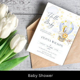 Baby Dieren Baby Shower Uitnodiging