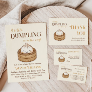 Asian Little Dumpling Kawaii Baby shower Kaart