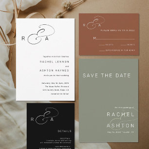 Sage Green Simple Minimalist Weduwfoto Save The Date