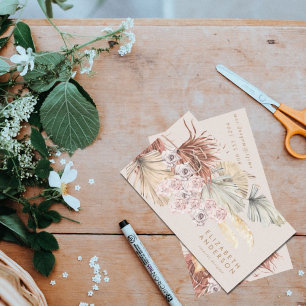 Pampas Florist Grass Floral Tropisch Oerwoud Visitekaartje