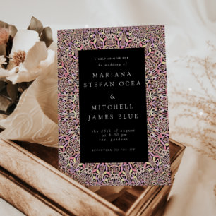 Romantic Geometric Mandala soft roze Black Napkin Servet