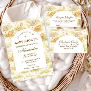 Cute Safari Baby Dieren Verhalenboek Jungle Kaart