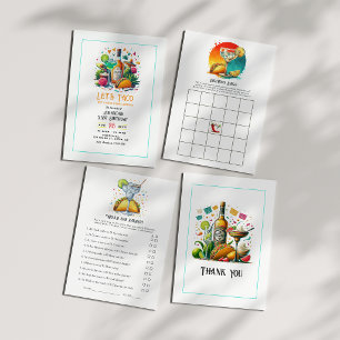 Taco & Tequila Nacho Gemiddelde Fiesta Verjaardags Kaart