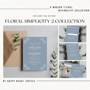 True Simplicity 6 Camo Bloemen Huwelijksuitnodigin Kaart