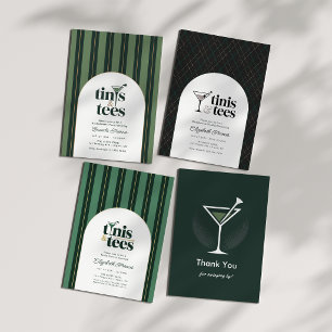 Tinis & Tees Country Club Golf Feestje Bedankkaart
