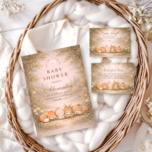 Sprookjesachtige bosvrienden baby shower servet