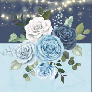 Dusty Navy Blue Peony Couples Shower