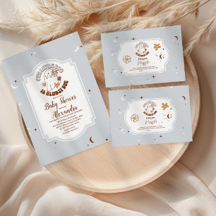 Retro Halloween Little Boo Baby Raffle Diapper Informatiekaartje