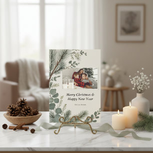 Waterverf Winter Botanische Ivoorkleurige Elegante Cadeaupapier