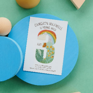 Young Wild en drie Naturen geïnspireerd op verjaar Kaart