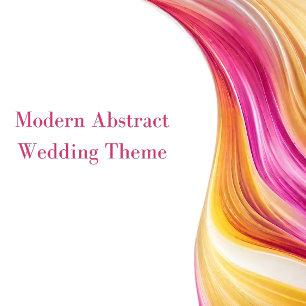 Dank u-Modern Abstract -Roze Sinaasappel Geel- Kaart
