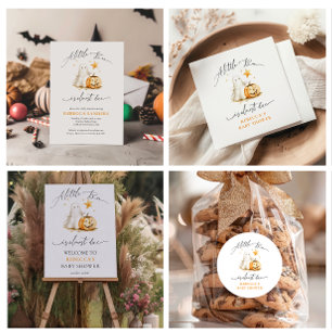 Schattigee Ghost Pumpkin Boo Halloween Baby shower Kaart