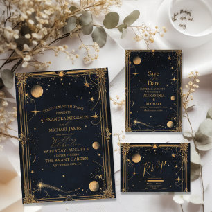  hemelmaansterren bruiloft all in one uitnodiging