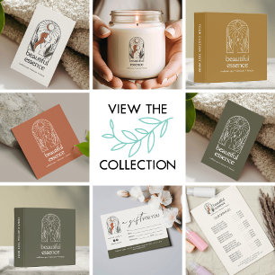 Vrouw verlaat Moon Arch SKINCARE Wellness Day Spa Visitekaartje