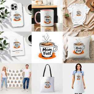 Mom Fuel   Hilarische Koffie Liefhebber Mama T-shirt