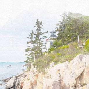 Maine Vuurtoren Acadia National Park bruiloft Kaart