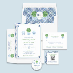 Smart Boxwood Ginger Jar Adult Birthday Favor Ronde Sticker