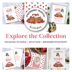 Aardbeienwafels vlinder   Twee lieve verjaardag Kaart