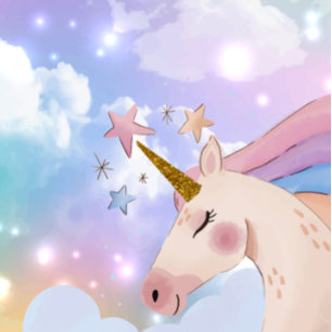 unicorn - verjaardag uitnodigingen roze en paars