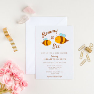 Neutraal Baby shower van mammie naar bijen Briefkaart