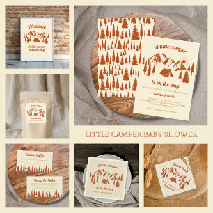 Little Camper Forest Camping Baby shower Kaart