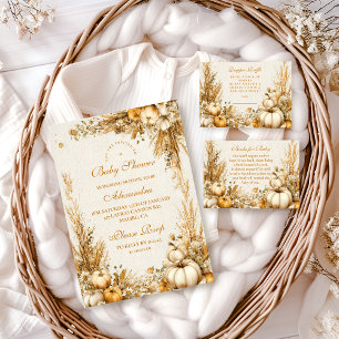 Herfst Rustieke Pompoen Baby shower Servet