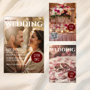Unieke Custom Magazine Style Sla de datum op Kaart