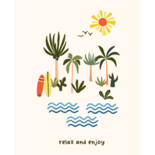 Summer Surf Birthday Party Invitation Kaart