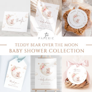 Teddy Bear over het motorneutrale Baby shower Kaart
