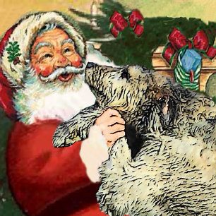 Irish Wolfhound-kerstcadeaus Feestdagen Kaart
